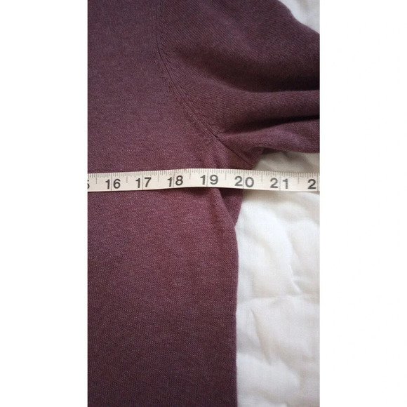 J Jill Silk Blend Top Size L Purple Button Long Sleeve Shirt NWT - Picture 8 of 9